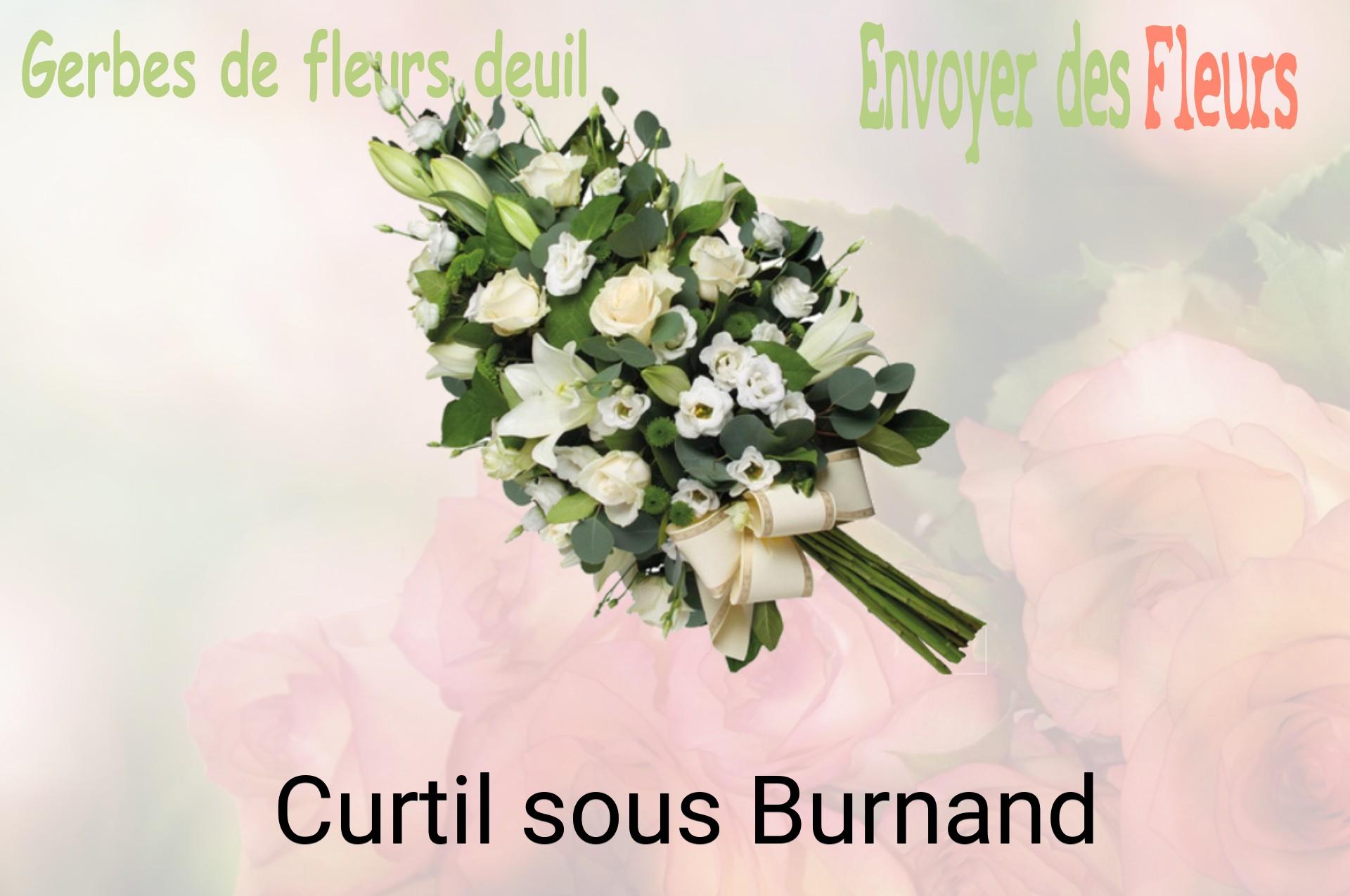 Gerbe de fleurs de deuil livrée à Curtil-sous-Burnand